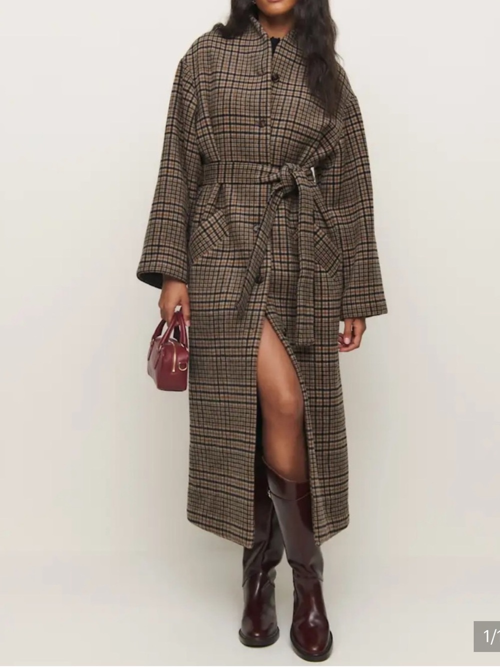 LOOKING FOR: Reformation x Kacey Musgraves cotswolds plaid wool coat